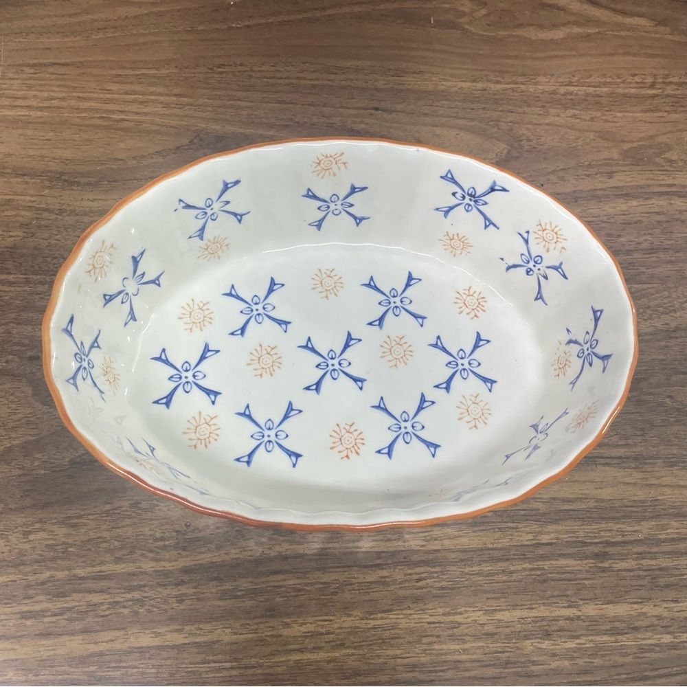 Temp-Tations‎ Blue and Orange Serveware bowl